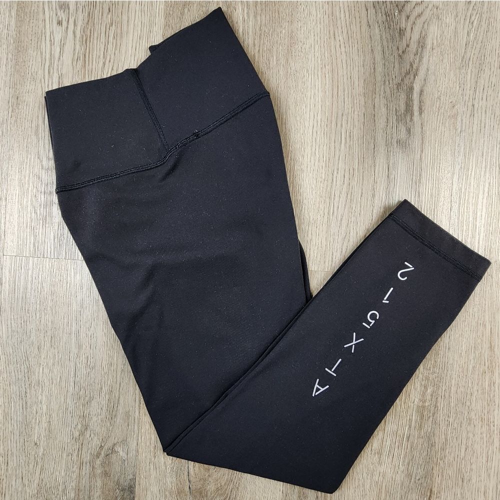 lululemon athletica Black High-Rise Leggings with Reflective Logo